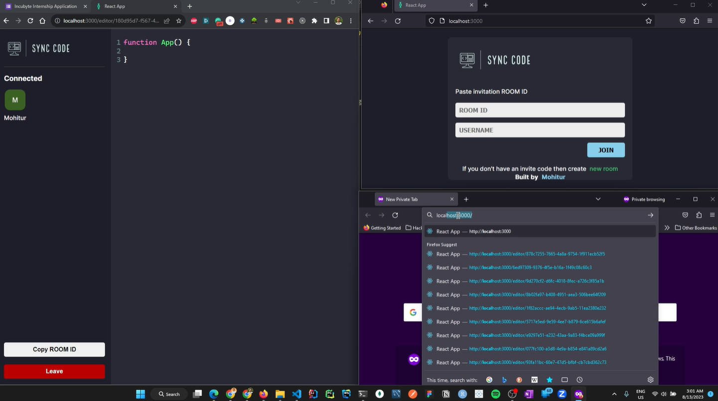 A real-time code editor built with React.js and Socket.io