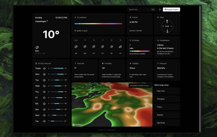 A Real-time weather app build with Next.js 14, Typescript and Shadcn UI
