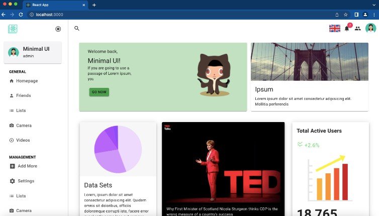 A recreation of the template(given in jpeg format) using React
