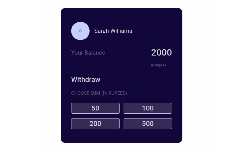 A Cash Withdrawal App Built With React