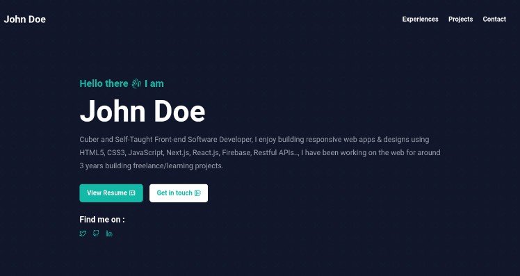 A responsive and open source portfolio for software developers (Next.js & Tailwind CSS version)