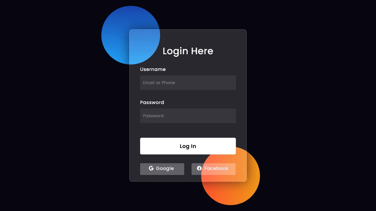 Glassmorphism Login Form