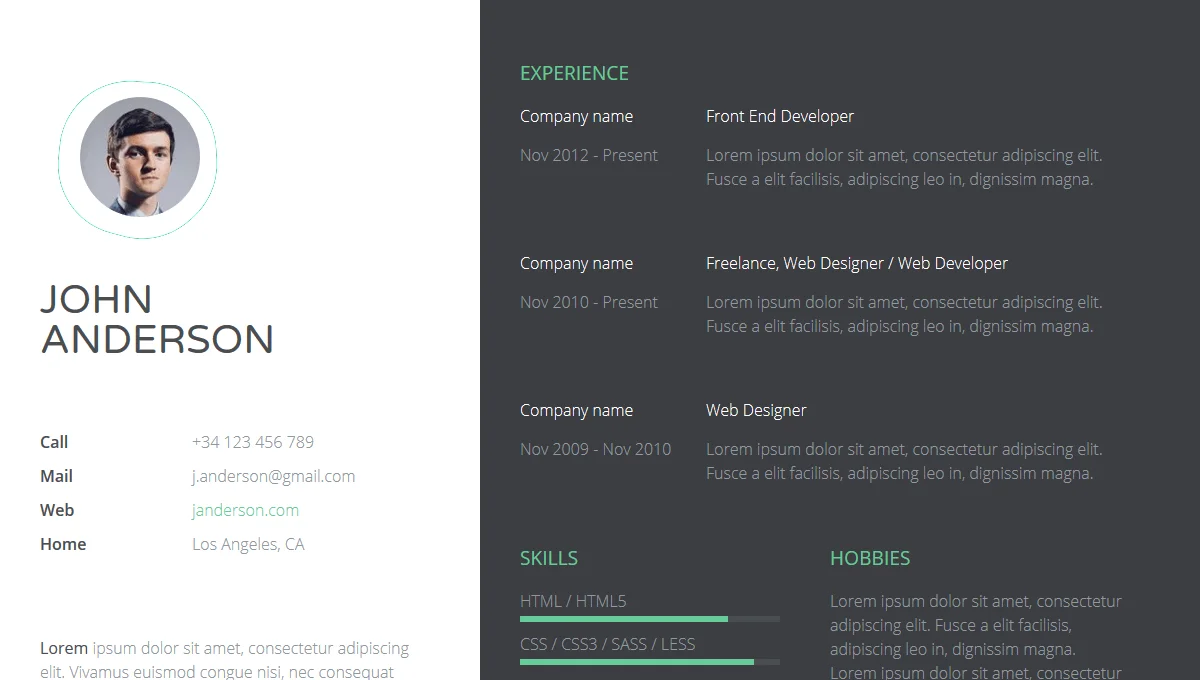Responsive Resume Template