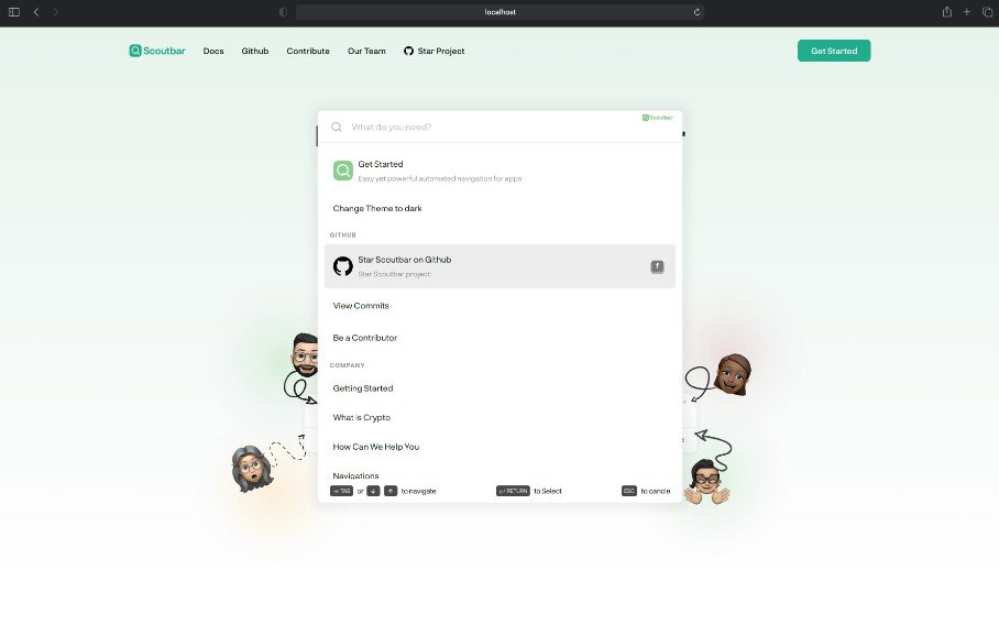 A scalable and highly customizable react component for automating your command+k experience