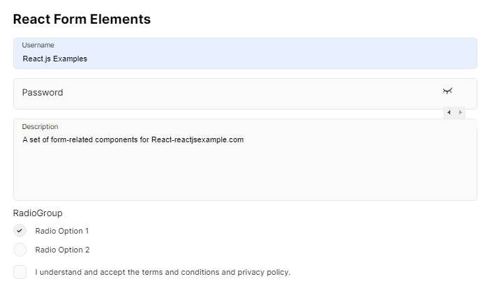 A set of form-related components for React