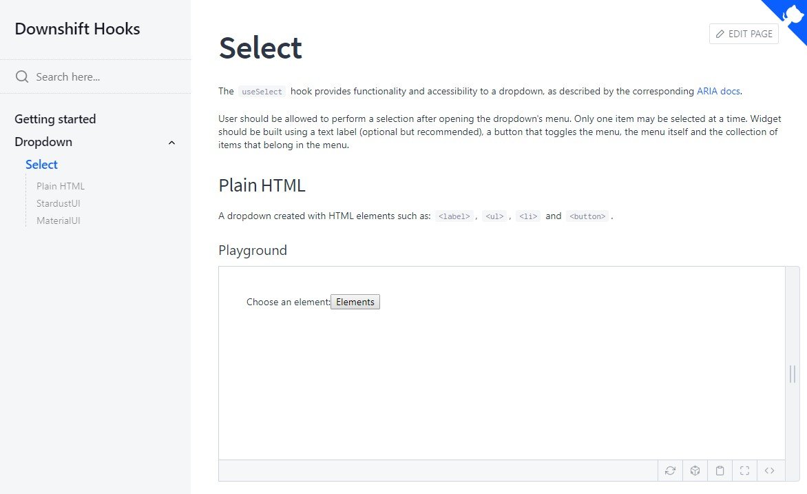 A set of hooks to build WAI-ARIA compliant React dropdown components