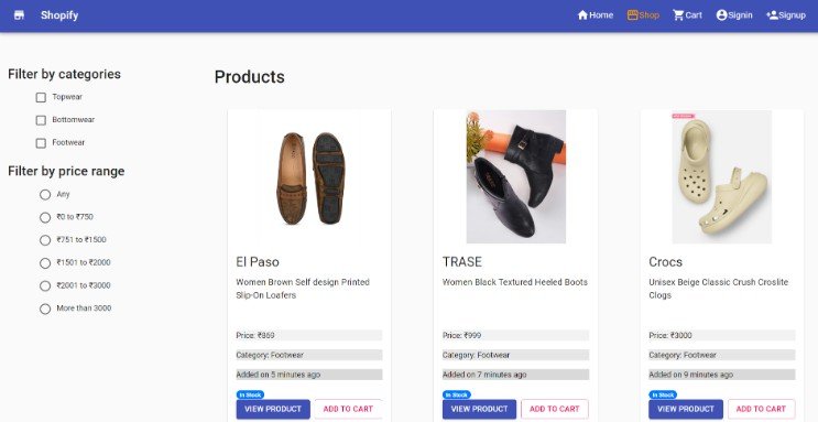 A shopping website created using Mern-stack