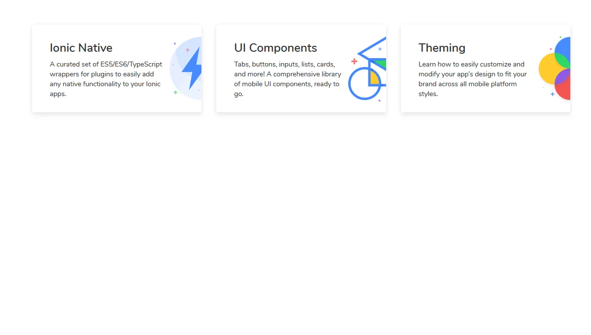 Ionic Material Cards