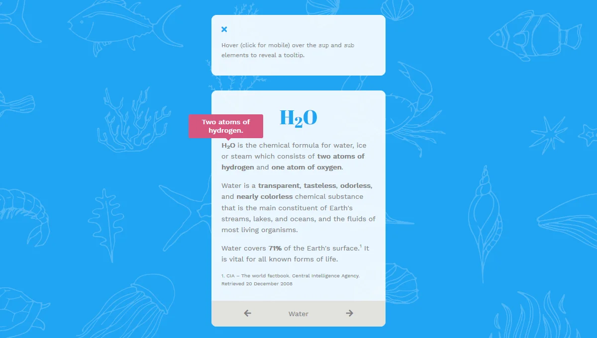 Sup and Sub Elements