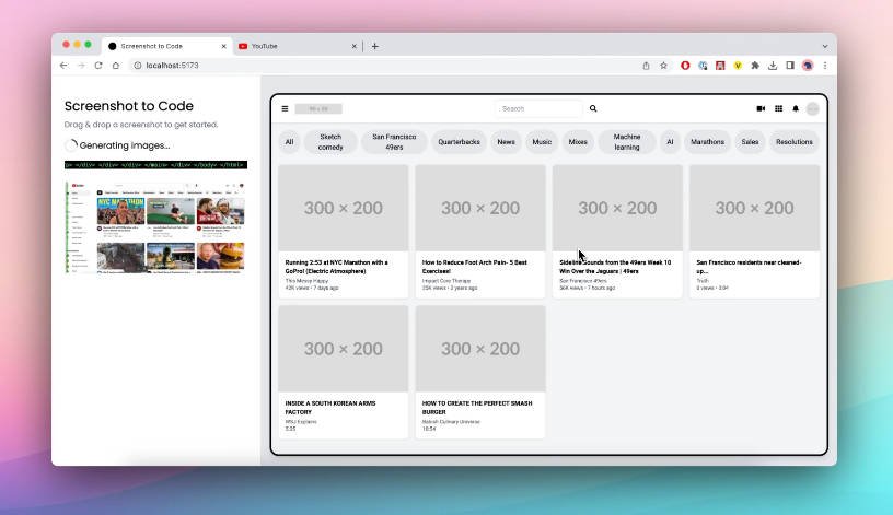 A simple app that converts a screenshot to HTML/Tailwind CSS
