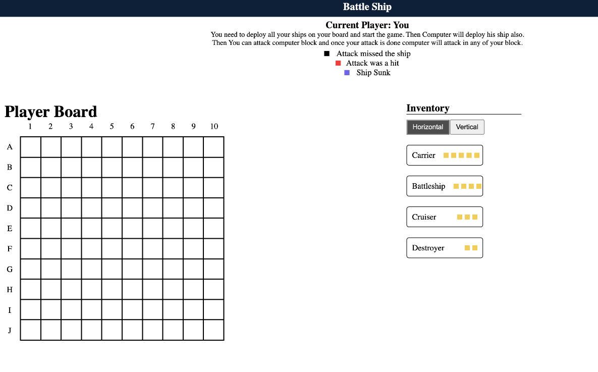 A simple Battleship game built with React