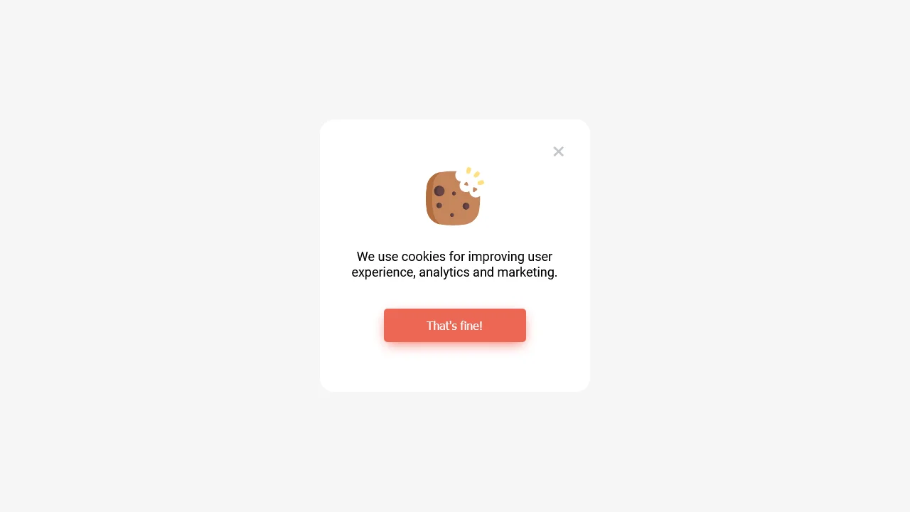 Cookies Popup UI Design