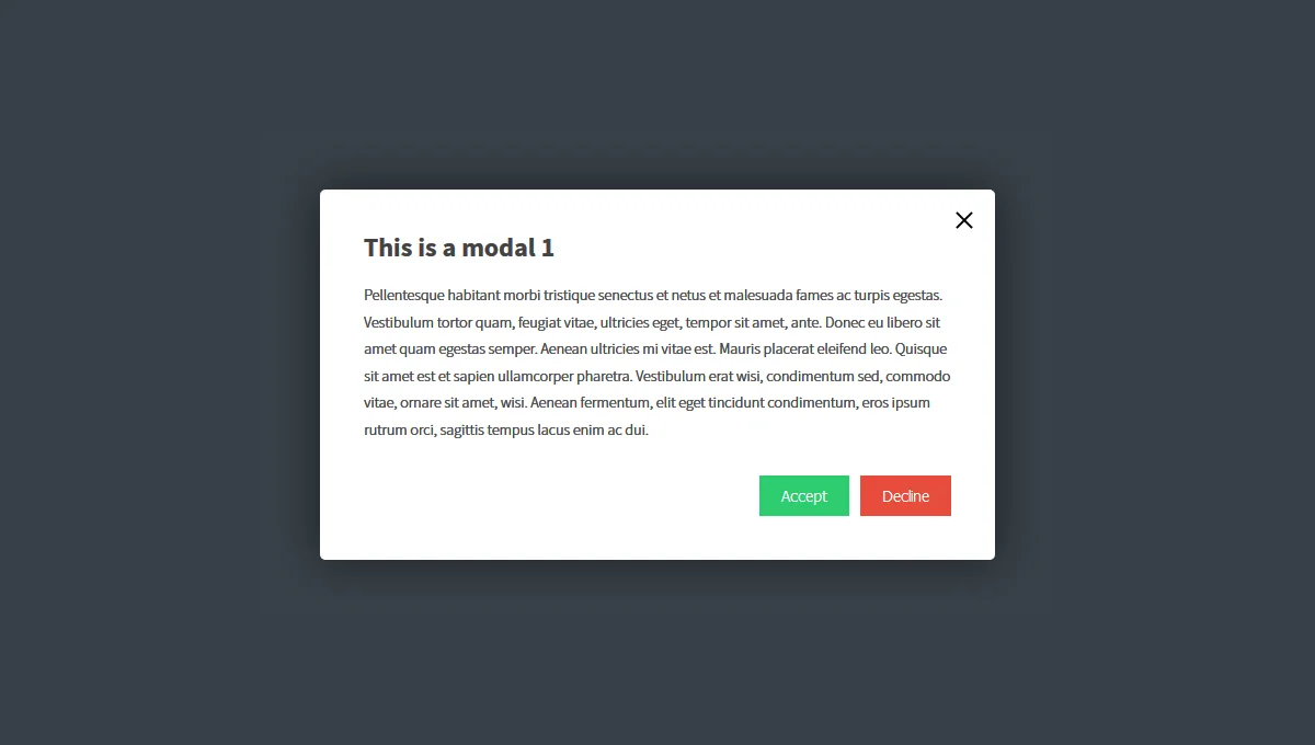 Super Simple Easy Modal