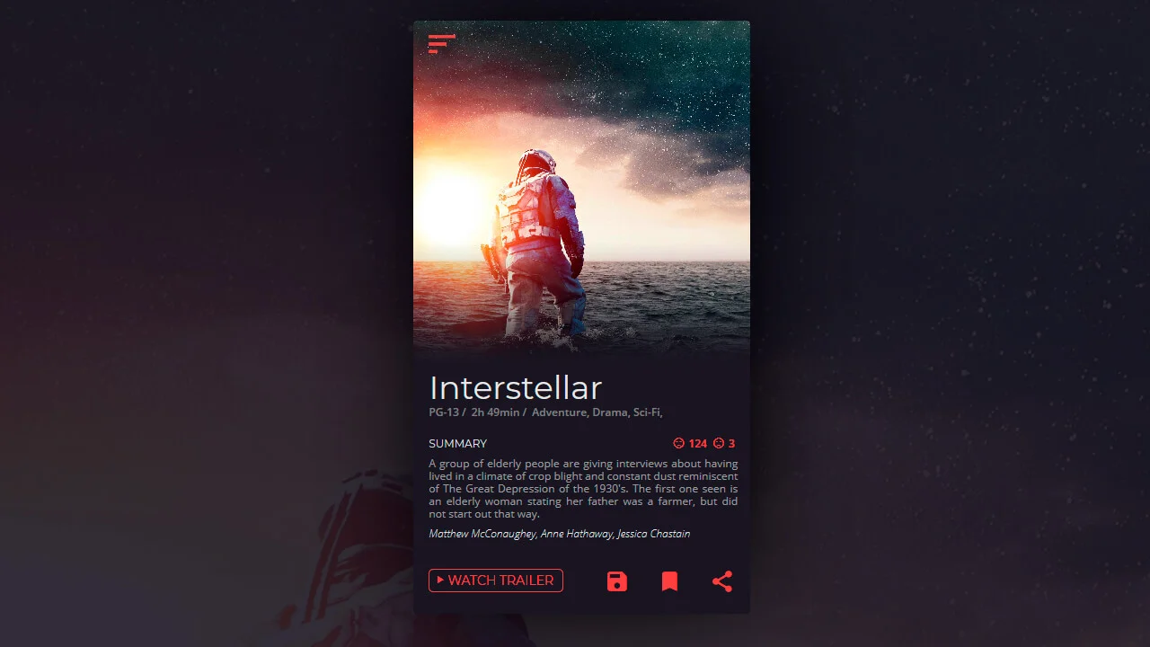 Collection of Free HTML and CSS Movie Card Code Examples