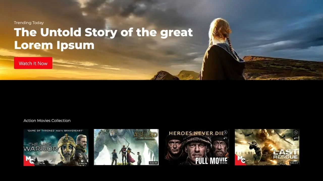 Netflix Inspired Movie Gallery