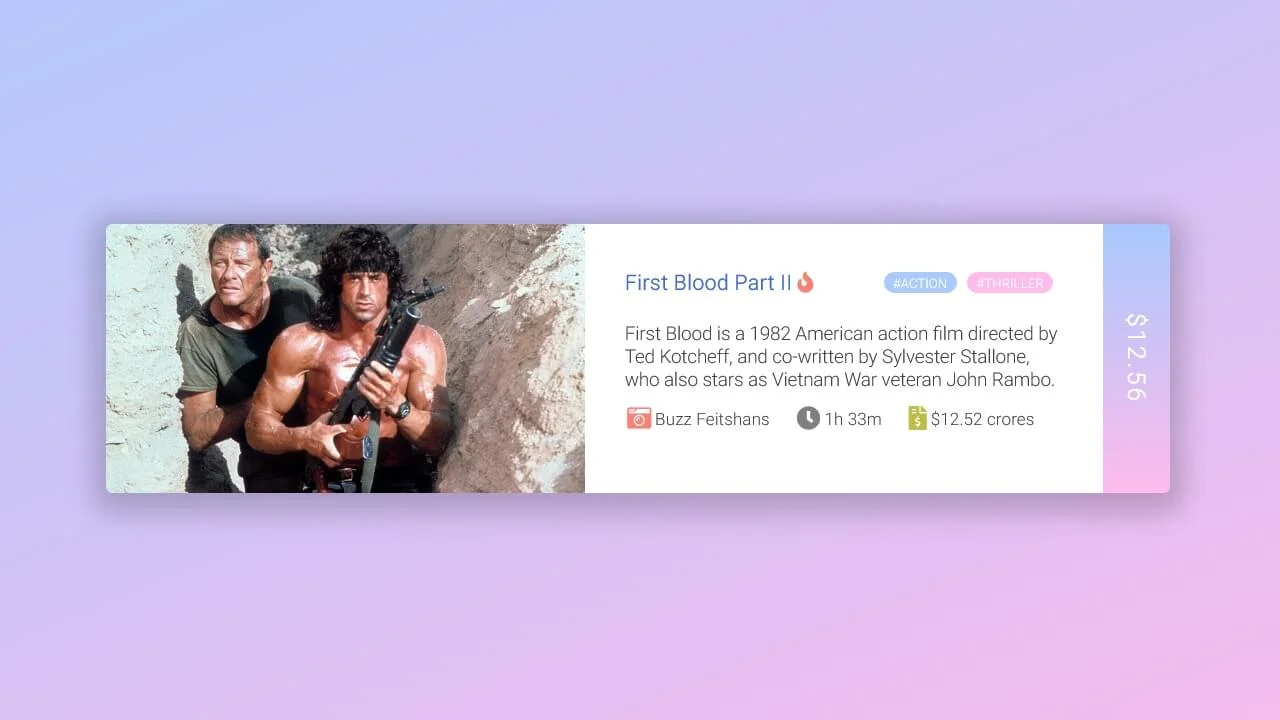 Movie Card Design Flex