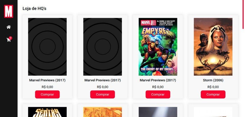A Simple Ecommerce Virtual Marvel Comics App Built With React
