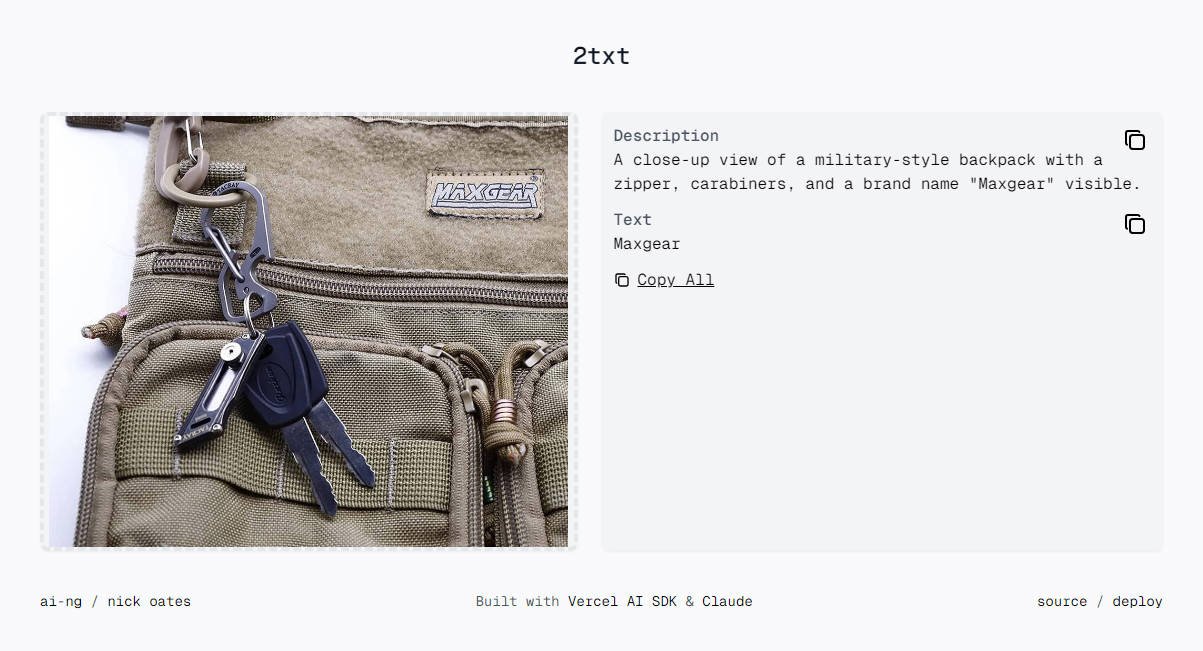 A simple Image to text website built with Next.js