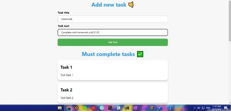 A simple MERN project where you can learn how to connect backend and frontend with simple task list app