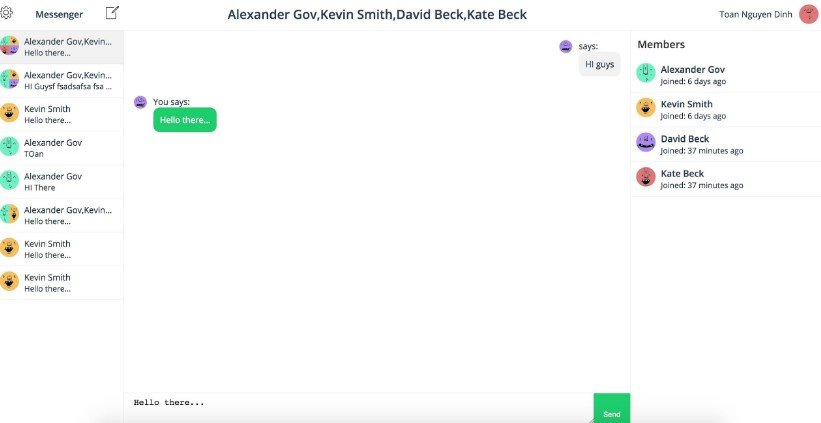 A simple messenger chat application use Nodejs Expressjs, Reactjs