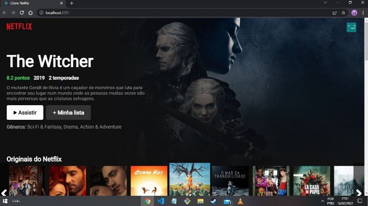 A Simple Netflix clone using ReactJS