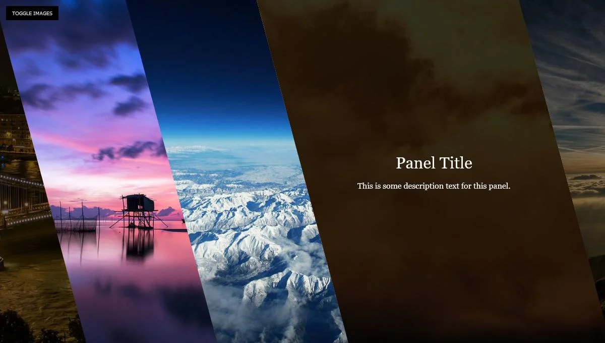 Skewed Flexbox Panels