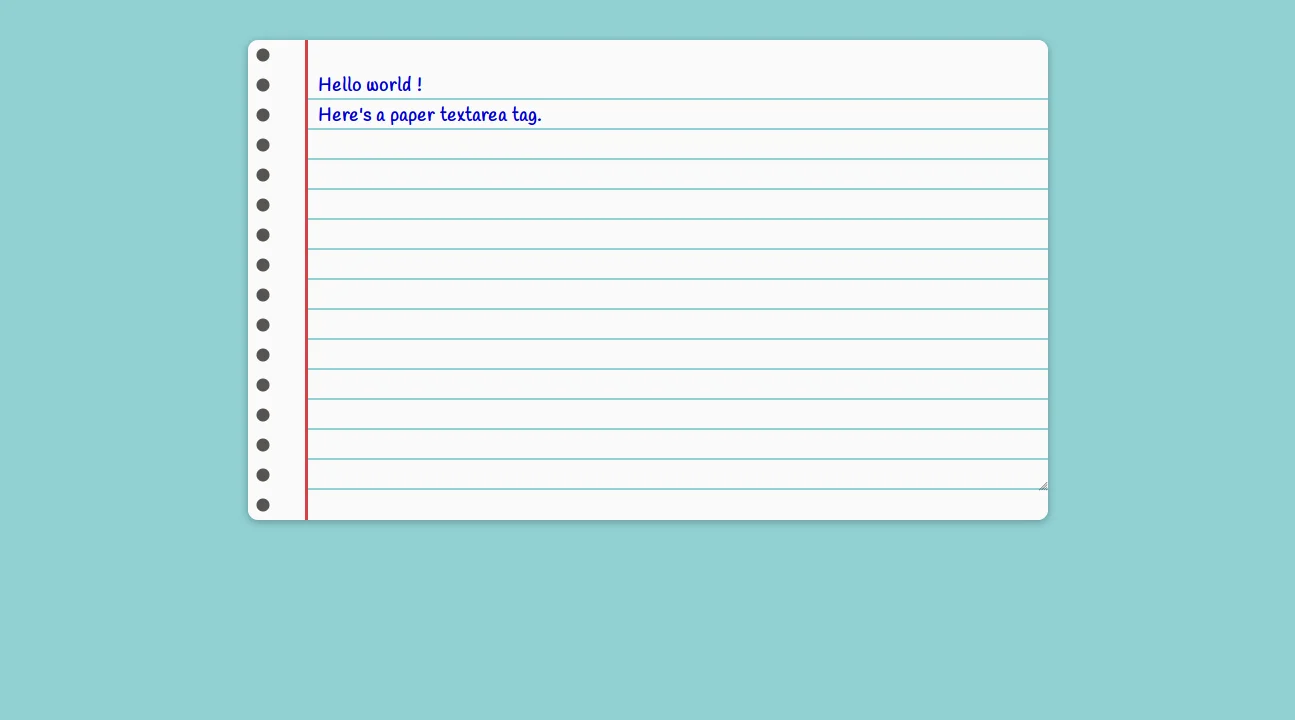 Paper Textarea