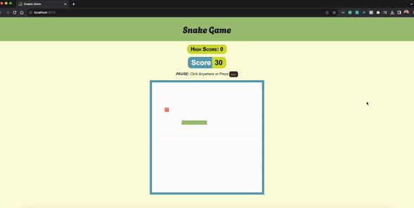 A classic Snake game built using React.js, HTML Canvas, and TypeScript