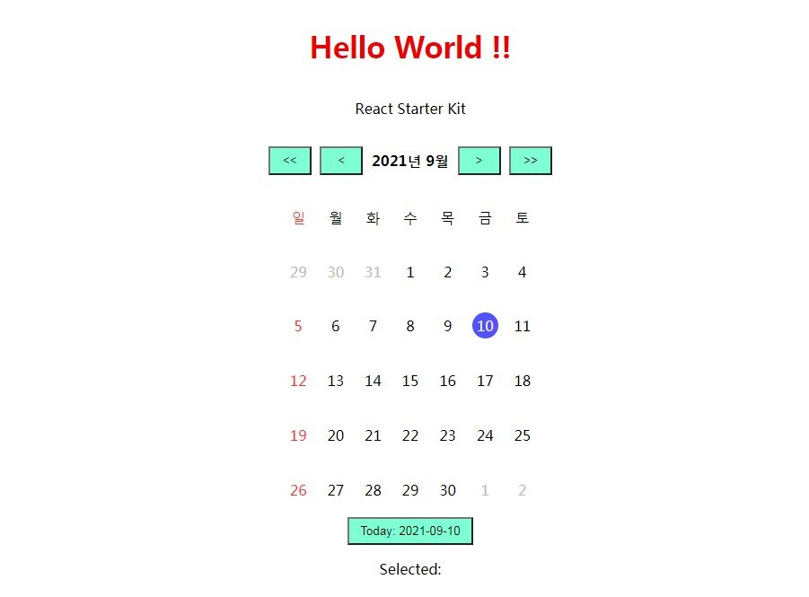 A simple React Calendar component
