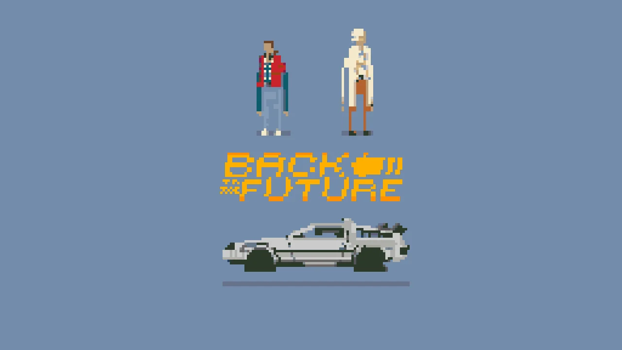 Back to the Future Pixel Art