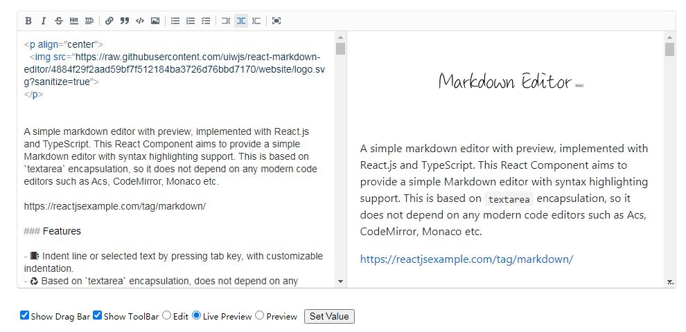 A simple react.js markdown editor with preview
