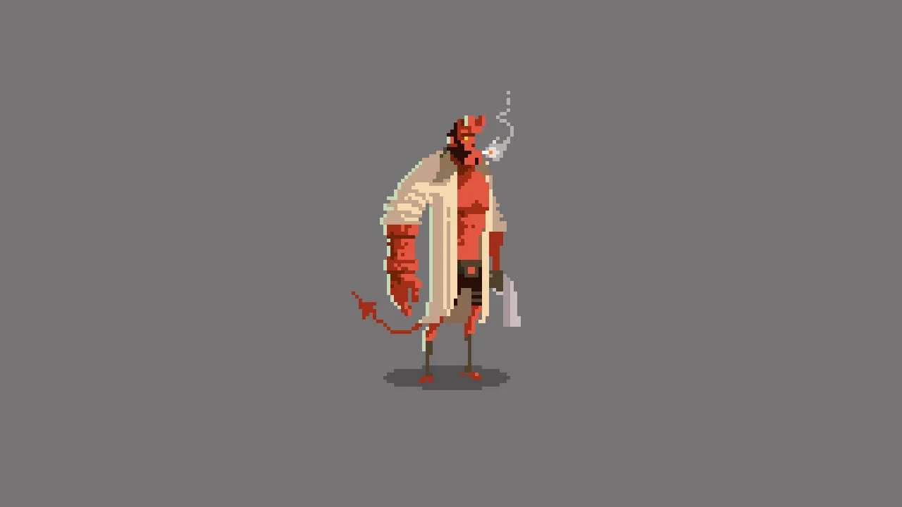 Pixel Art Hellboy