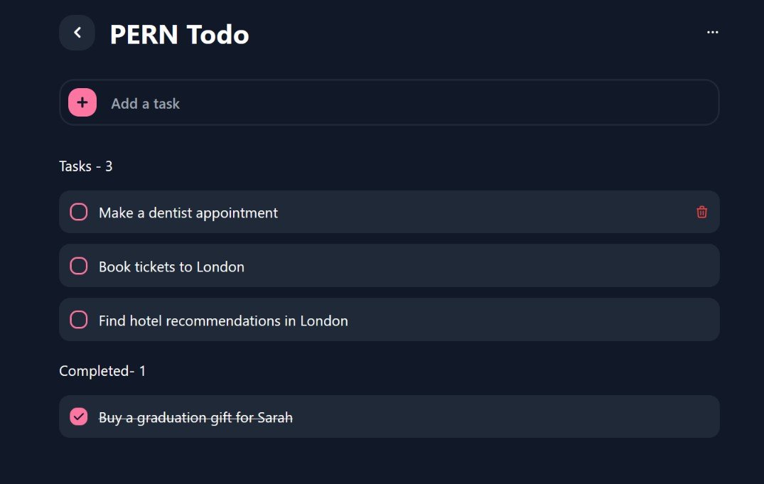 A simple react todo-list with the PERN Stack