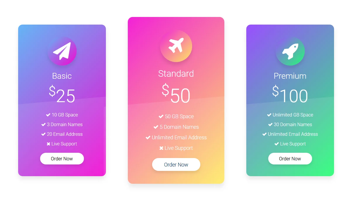 Pricing Table UI