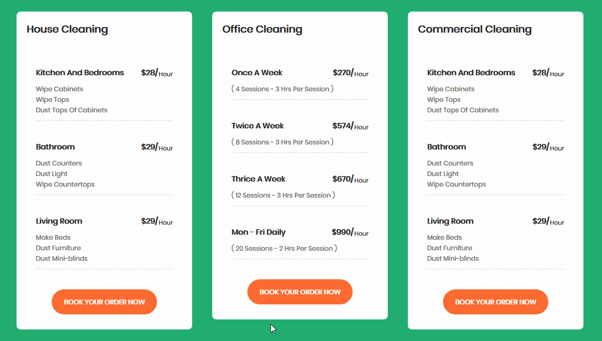Pricing Table UI Design