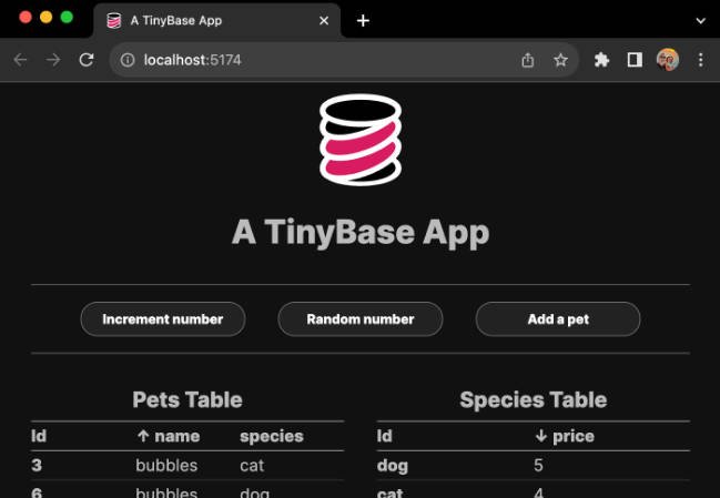 A simple TinyBase app using TypeScript, React, and PartyKit