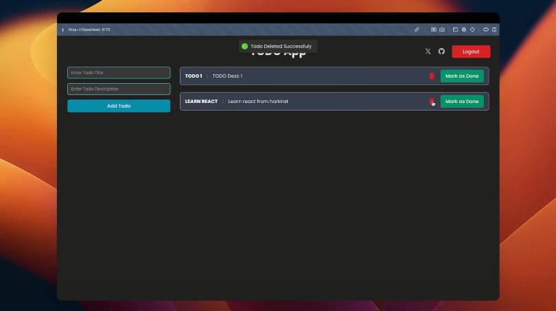 A simple TODO App made with React and MongoDB
