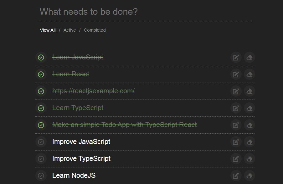 A simple Todo App with check complete function and filter todo. Made with React and TypeScript