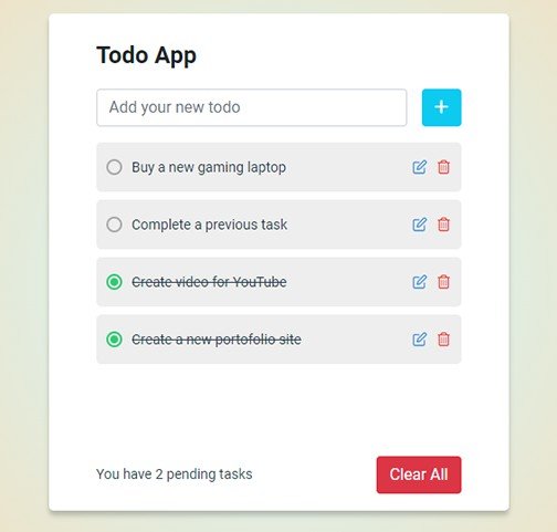 A Simple Todo application For React.js