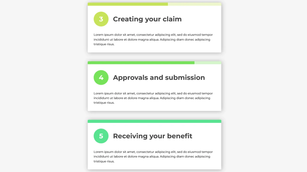 Custom Properties Step Progress Indicator