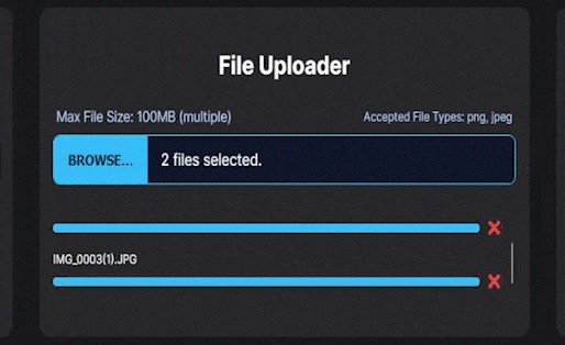 A simple upload component using Next.js and Tailwind CSS
