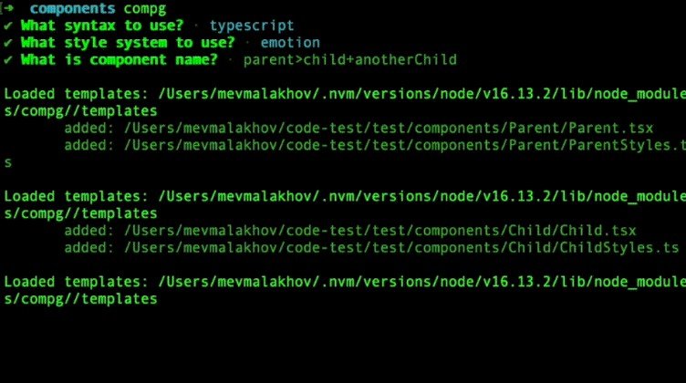 A CLI tool that makes react boilerplate component