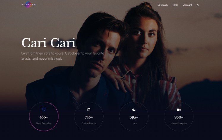 A single-page application based on Homejam's homepage built using React.js