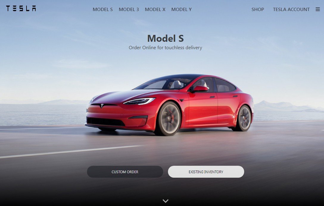 A Clone of The Tesla Website Page Built With React Js