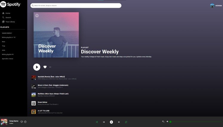 A Spotify clone web app made with react