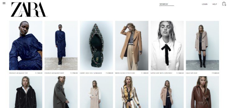 A clone of ZARA.com built with React