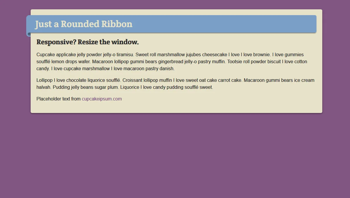 Responsive Rounded Ribbon