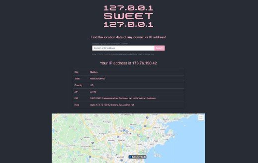 A tastefully simple app for getting the domain or IP address of any website you can imag