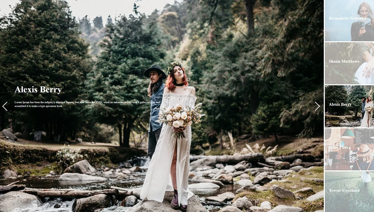 Horizontal Parallax Sliding Slider