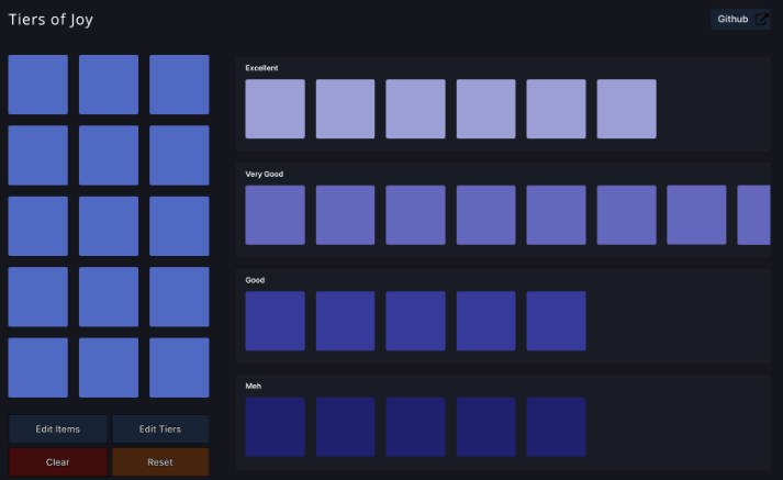A tier list maker written in React